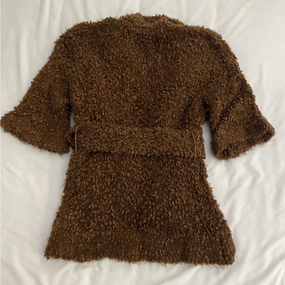 Kenzie Brown Fuzzy Cardigan NWT Size Small - Picture 8 of 8